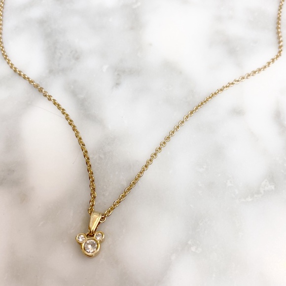 Gold Mickey Mouse Necklace - Picture 3 of 4